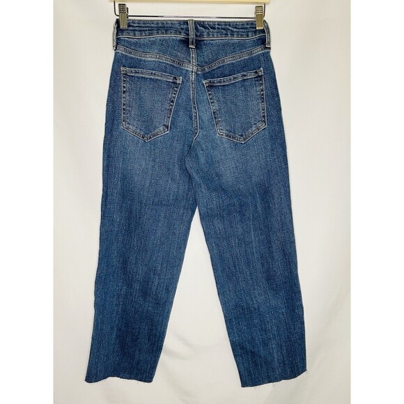 Old Navy O.G. Loose High Rise Raw Hem Blue Jean Women's SIZE 0 - Picture 2 of 8